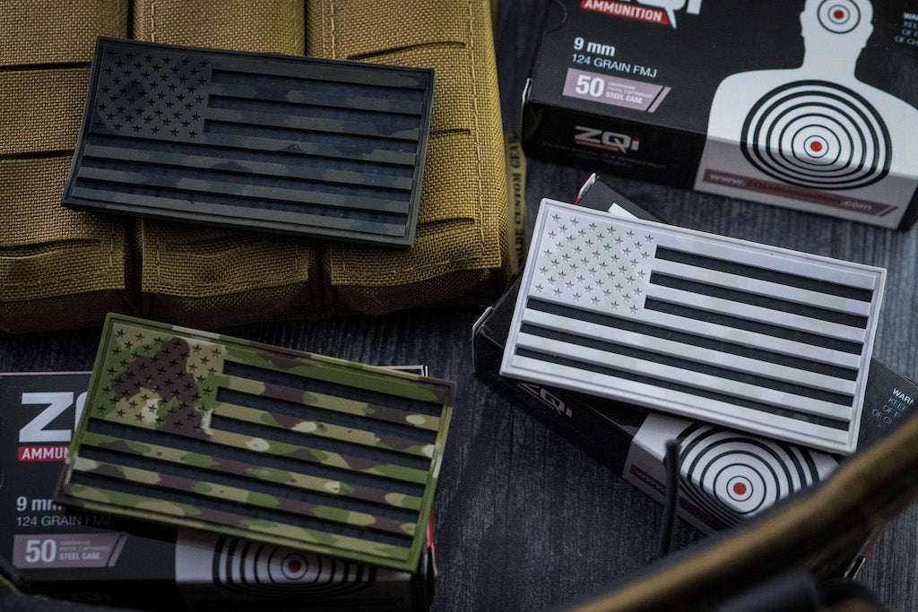 Blended Camo American Flags — PVC morale patch by Stickthison (view 7)