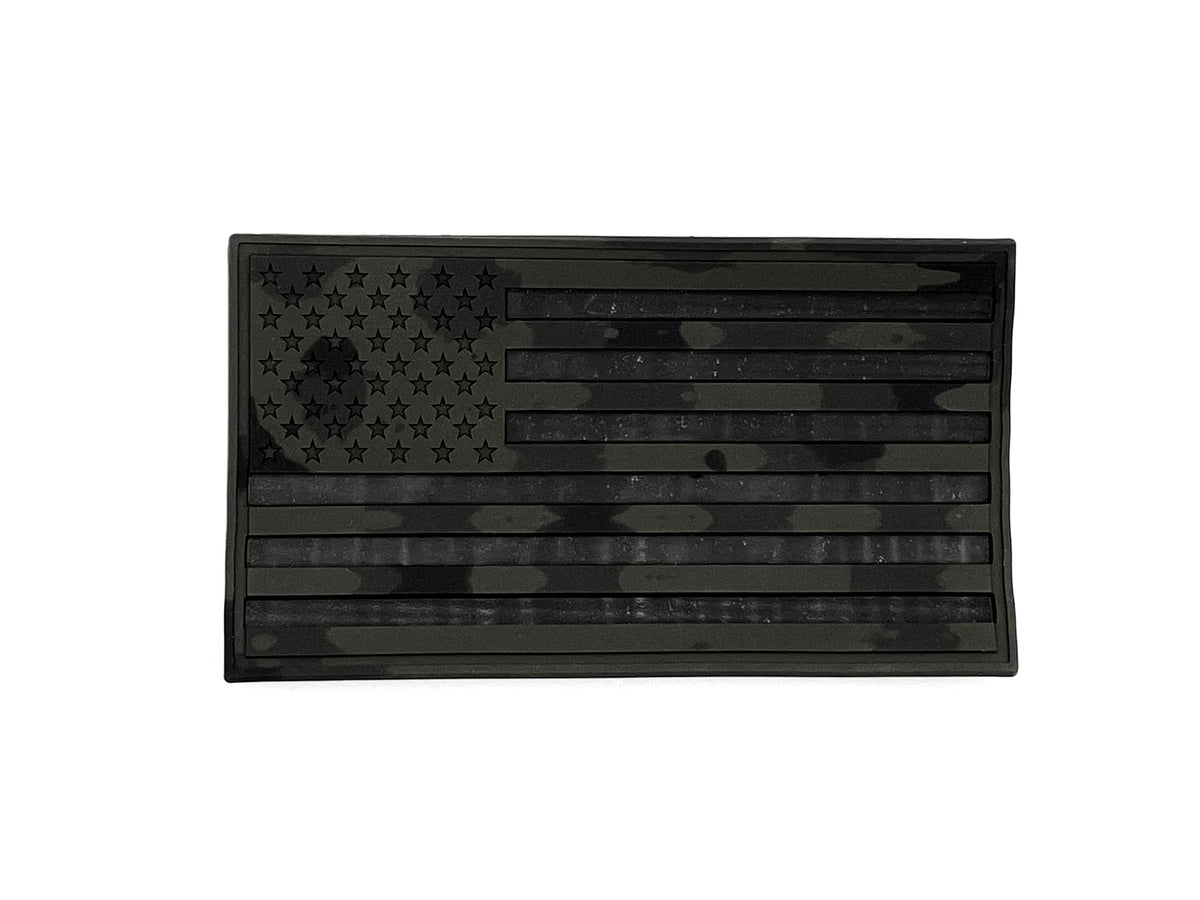 Blended Camo American Flags — PVC morale patch by Stickthison (view 4)