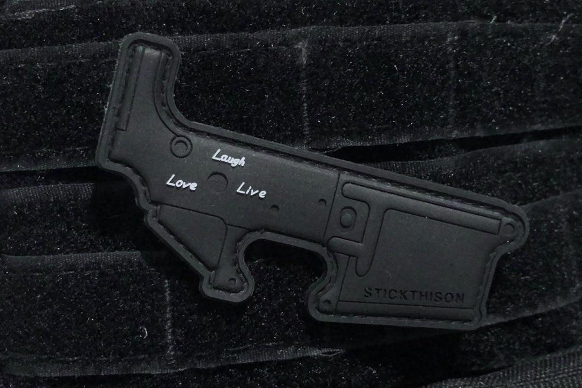 Live Laugh Love Morale Patch — PVC morale patch by Stickthison (view 3)