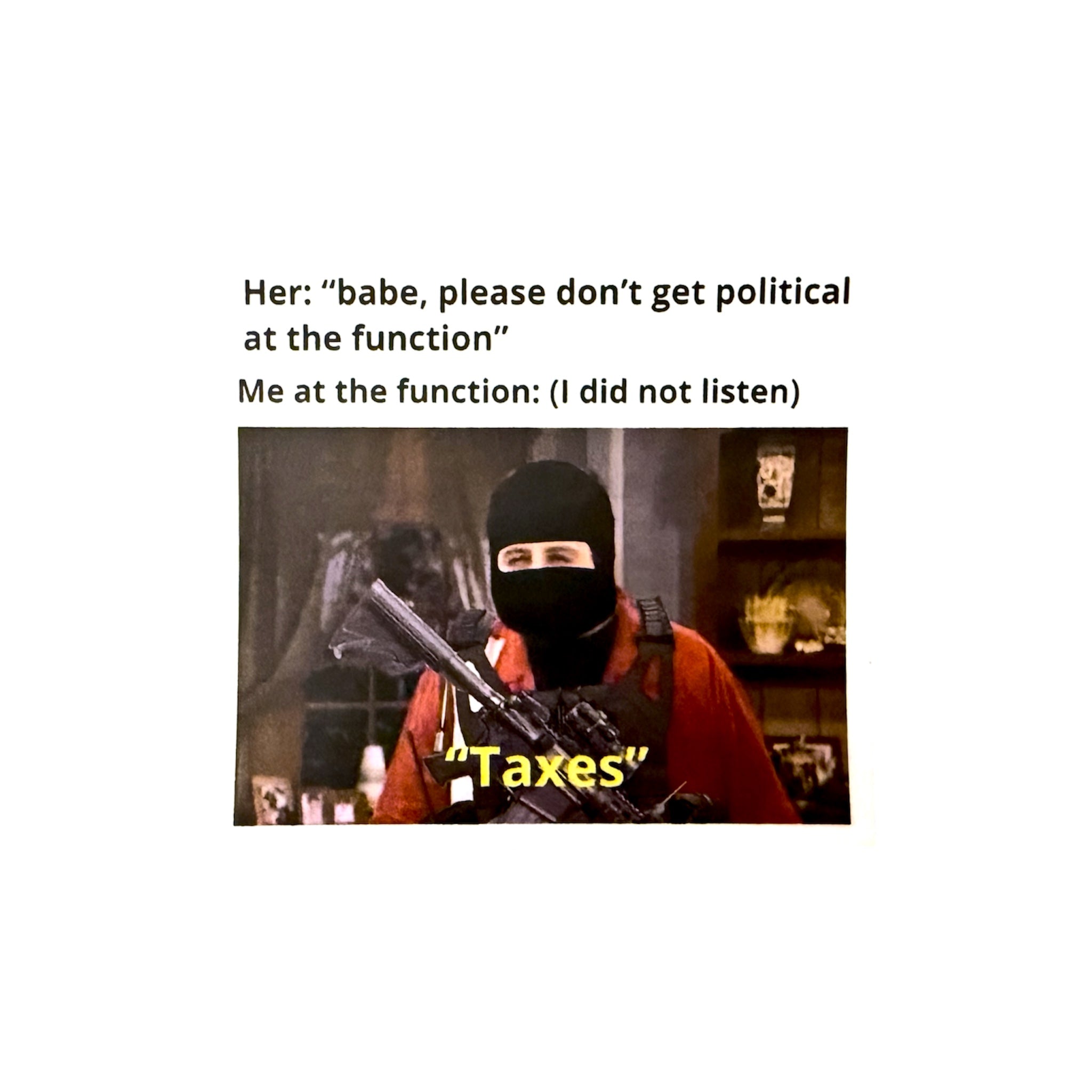 Don’t get political
