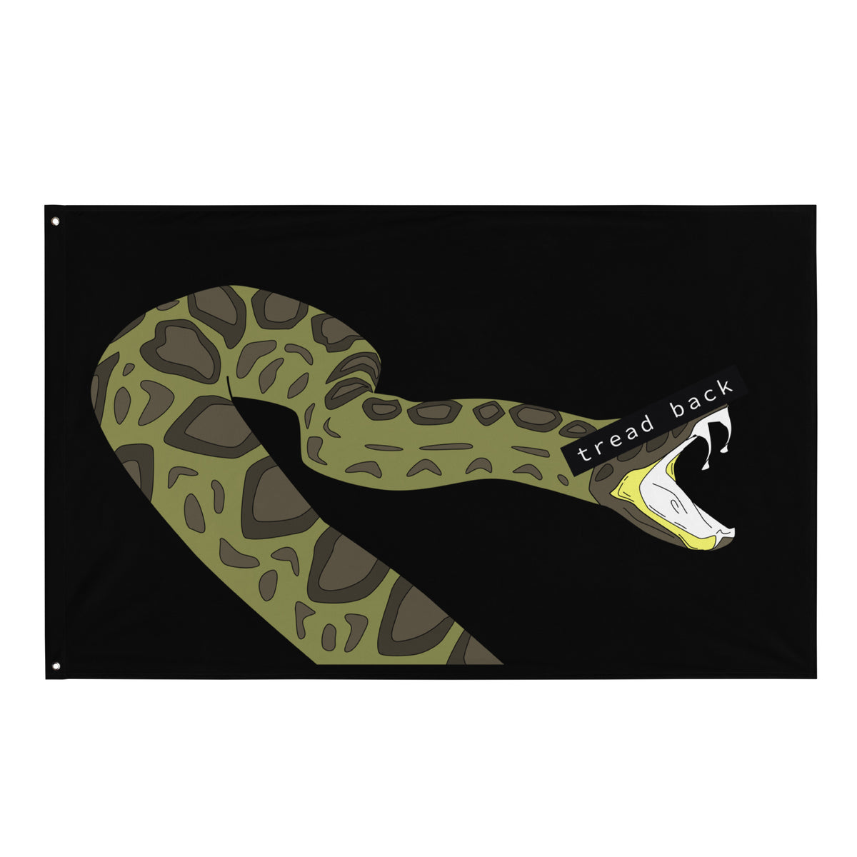 Tread Back Flag — Gadsden Snake Revolt | Stickthison
