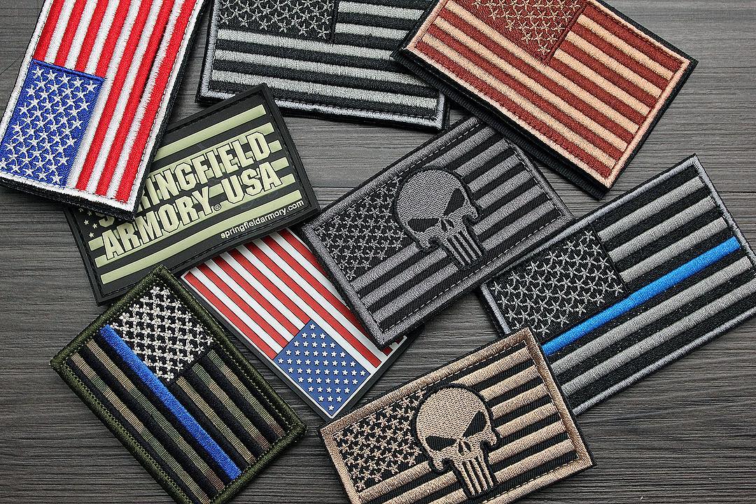 6 American Flag Morale Patch Bundle (Embroidered)