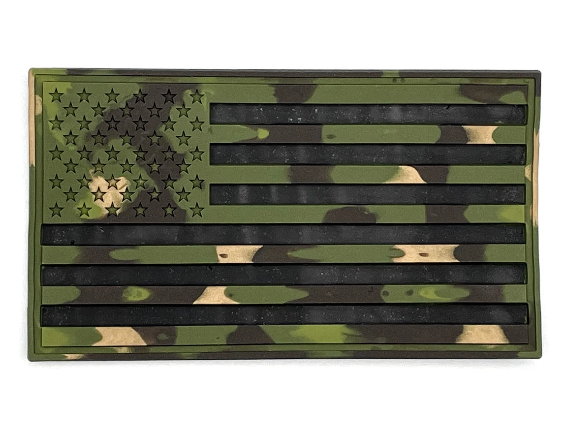 Blended Camo Tropic American Flags
