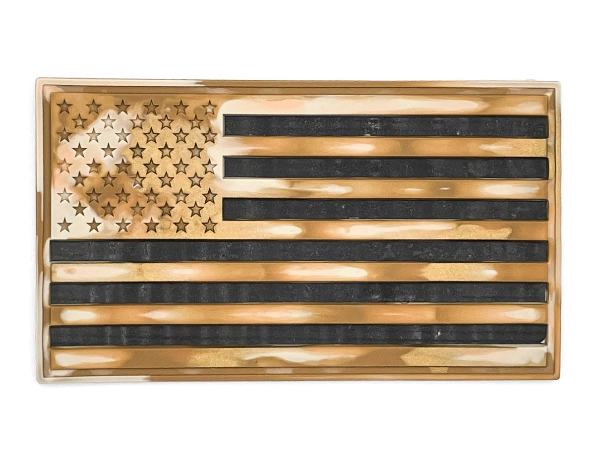 Blended Camo Arid American Flags
